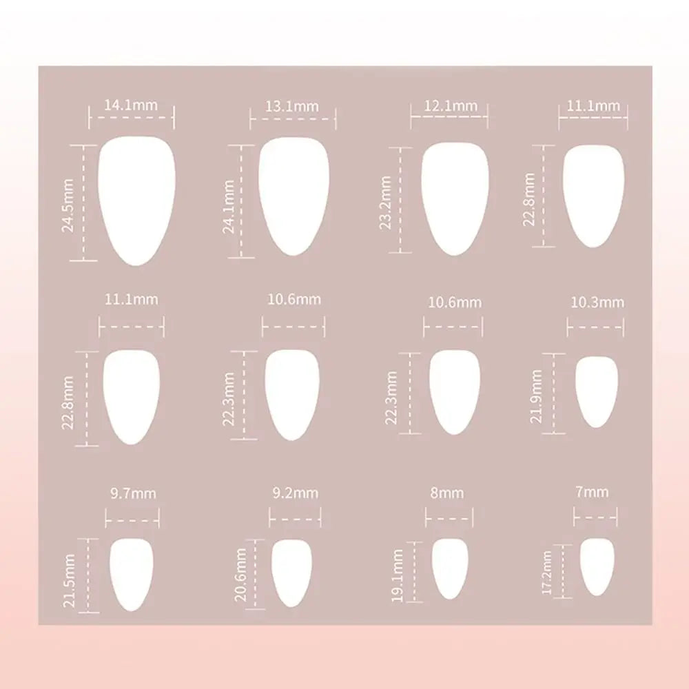 Manicure Long Almond False Nails Flowers Butterfly Aurora Fake French Zpaxo