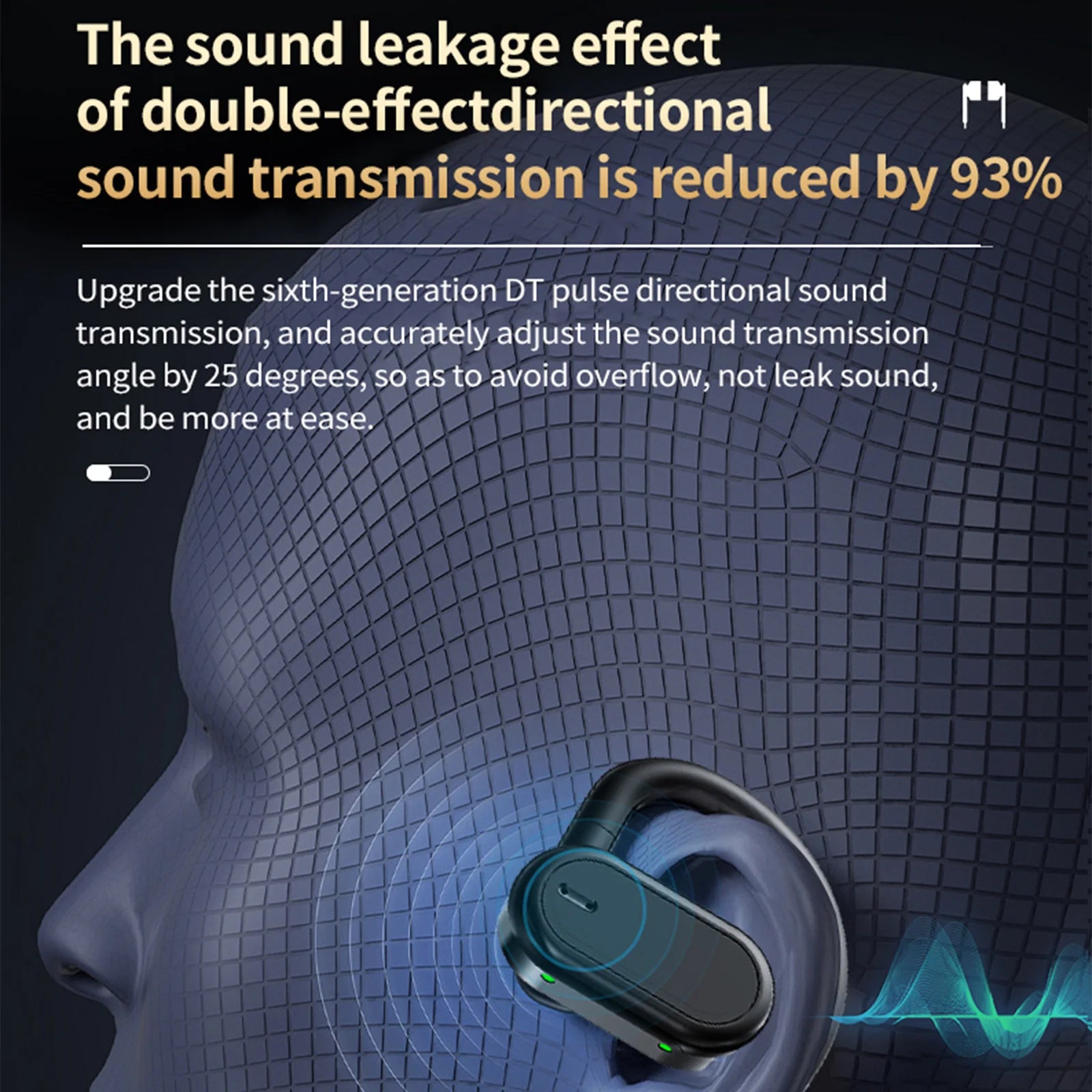 Wireless BT 5.4 Earphones Music Headphones Painless Earhook Earbuds Sweatproof Sports Headset Touch Control with Dual Microphone Zpaxo