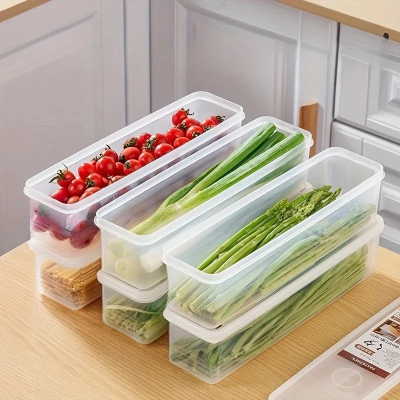Long Rectangular Food Storage Containers Plastic Reusable