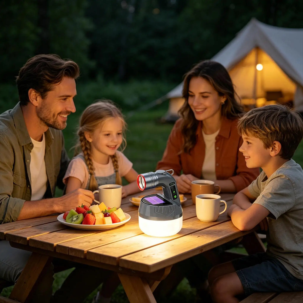 Solar Camping Lantern USB Rechargeable Decorative Table Lamp Powered