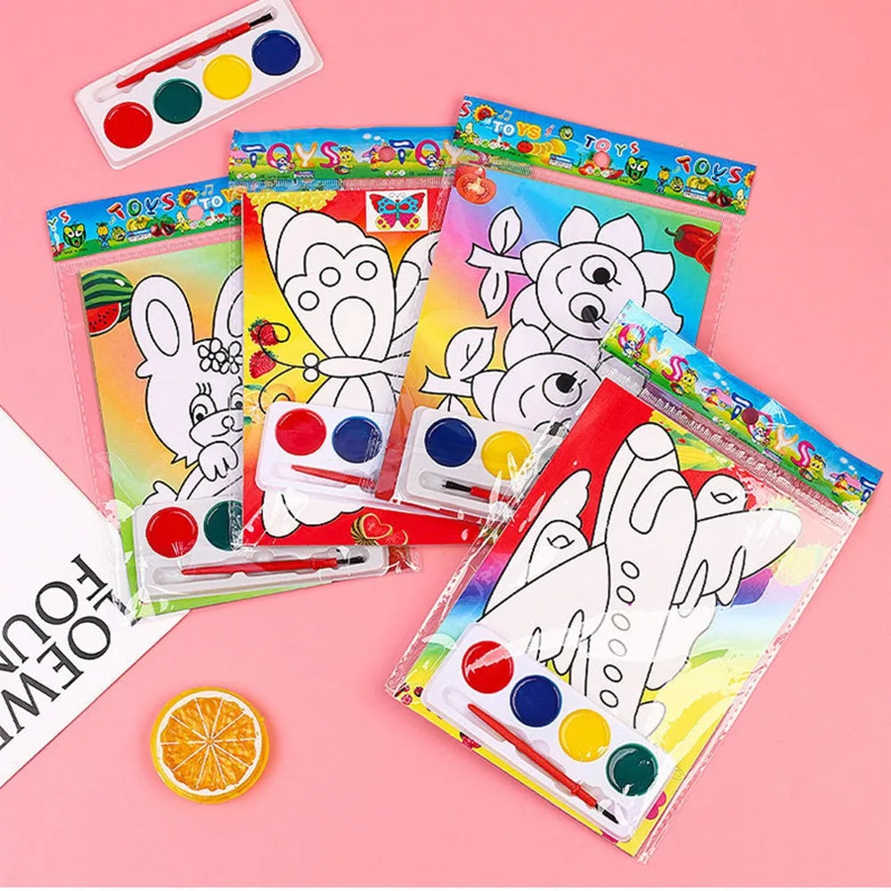 10-30 Pcs DIY Cartoon Paint Coloring Graffiti Painting Kids Birthday Kindergarten Party Gift Back To School Reward Carnival Gift Zpaxo