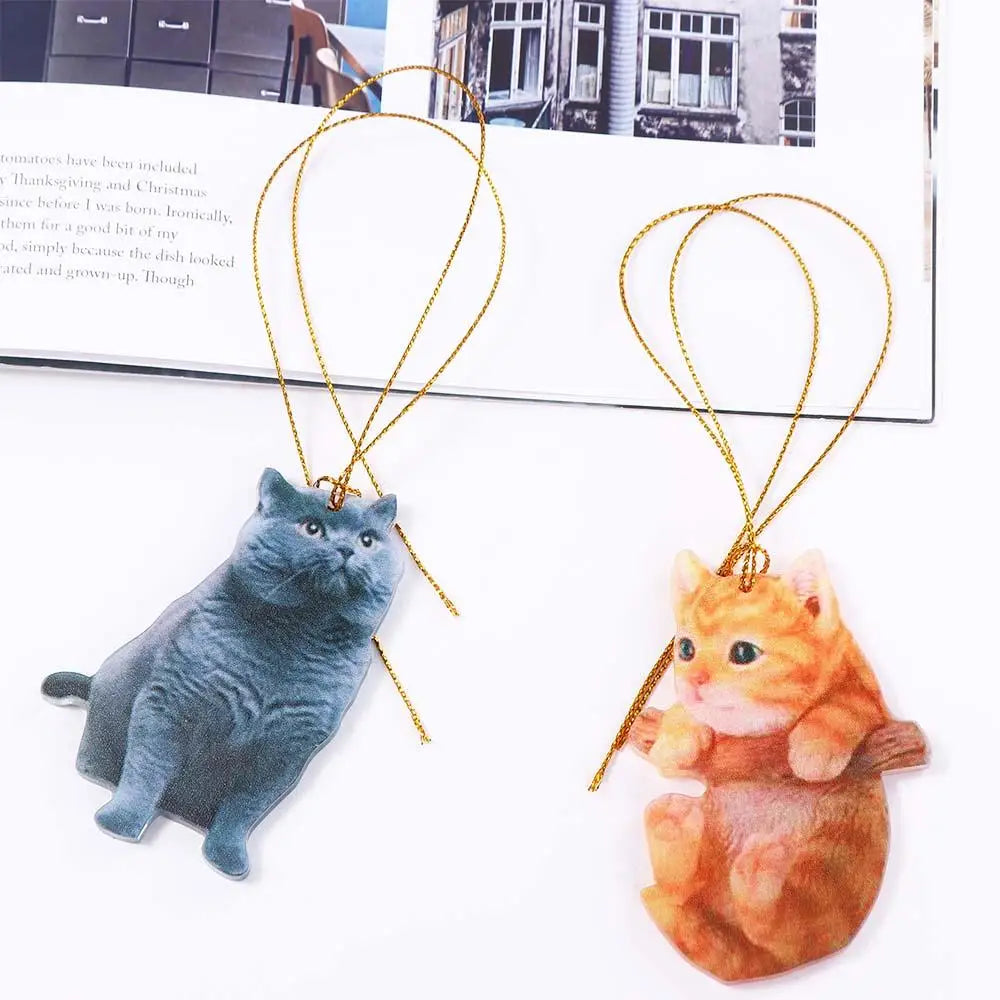 Mirror Simulation Model Car Interior Decor Animal Acrylic Pendant Car Acrylic Pendant Cat Car Pendant Car Hanging Ornament Zpaxo