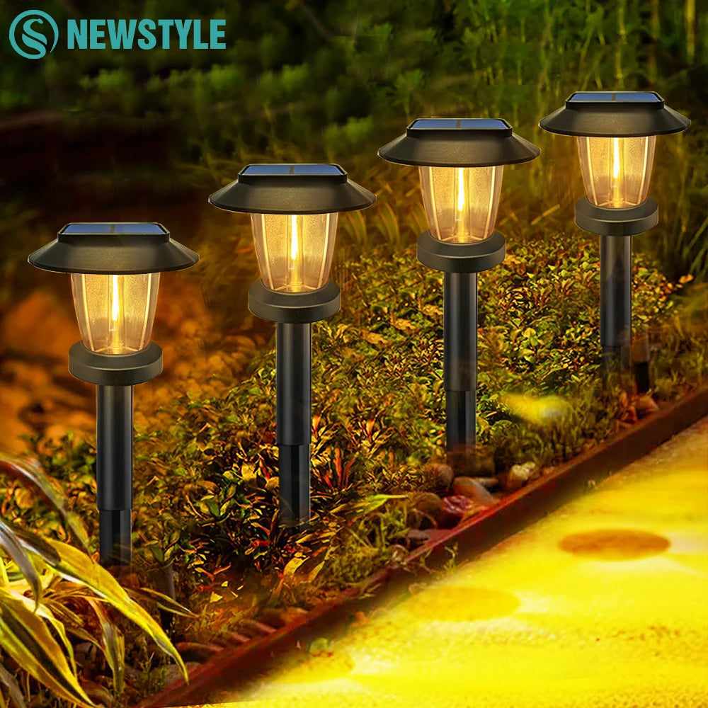 Solar Pathway Lights LED Outdoor Landscape Path Lamp IP65 Waterproof Solar Garden Lights For Yard Garden Walkway Patio Driveway Zpaxo
