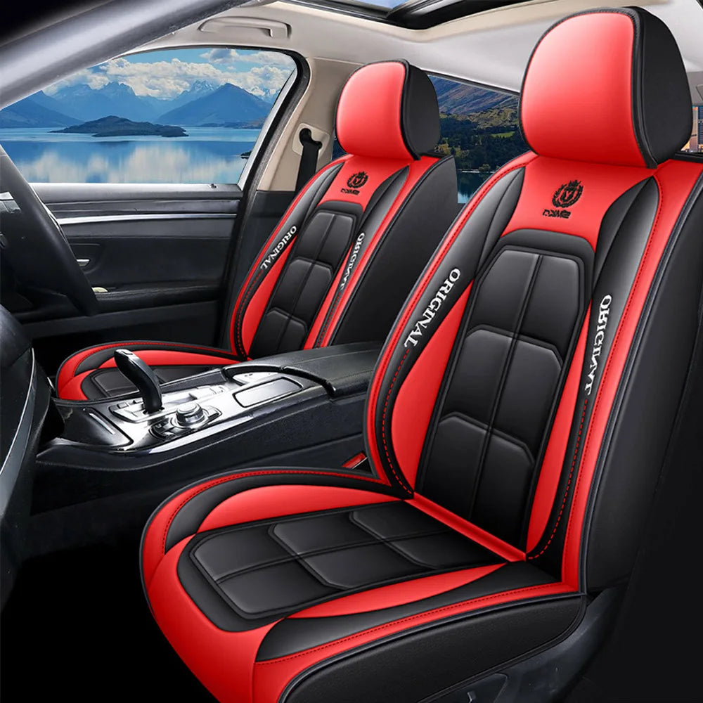 1/2PCS Universal PU Leather Set Car Seat Covers Full Surround Protection Easy Installation & Maintenance Front Car Seat Covers Zpaxo