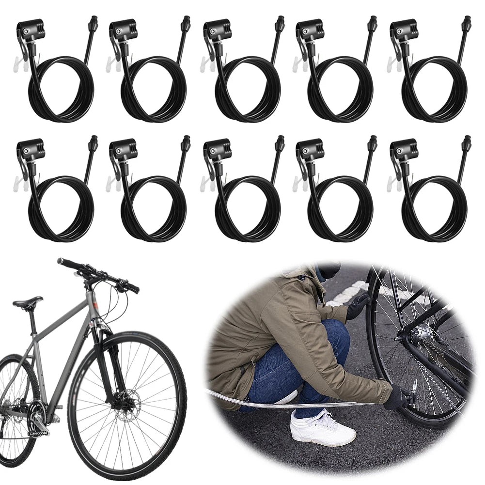 Bicycle Air Pump Extension Hose Tube Bike Inflator US UK French Valves