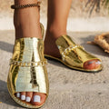 Women's Large Chain Flat Sandals 36-43 Summer 2026 Fashion Casual
