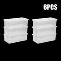 1/2/3/6pcs Pencil Case Box Transparent Plastic Pencil Boxes For Students Without Printing Case Supplies Pencil Sundries Storage Zpaxo 6PCS