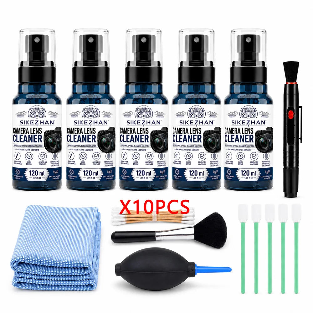 7 in 1 Camera Lens Cleaning Set 120ml Liquid Air Blower Sensor Cleaning Swab Microfiber Cloth Brush Tools for Mirrorless DSLR Zpaxo 600mlset