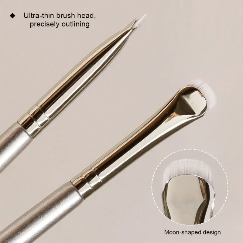 2-Pack Curved Eyeliner & Eyeshadow Smudge Brushes – Precision Eye Makeup Brush Zpaxo