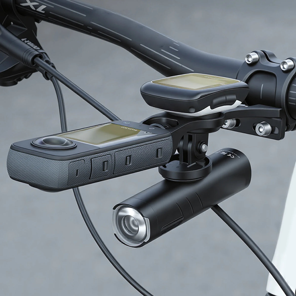 Bike Computer Mount Aluminium Alloy Integrated Handlebar Out Front Zpaxo