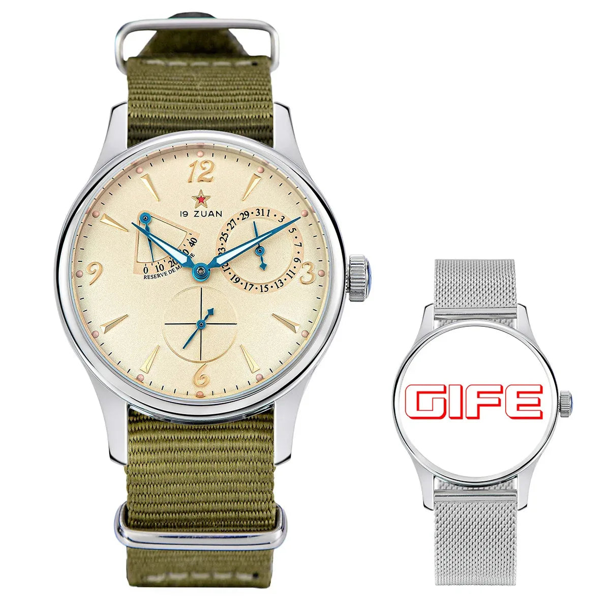 1963 Automatic Watches 40mm Man Watch Pilot Watch of Men Seagull ST1780 Movement Mechanical Waterproof Wristwatch reloj hombre Zpaxo YELLOW