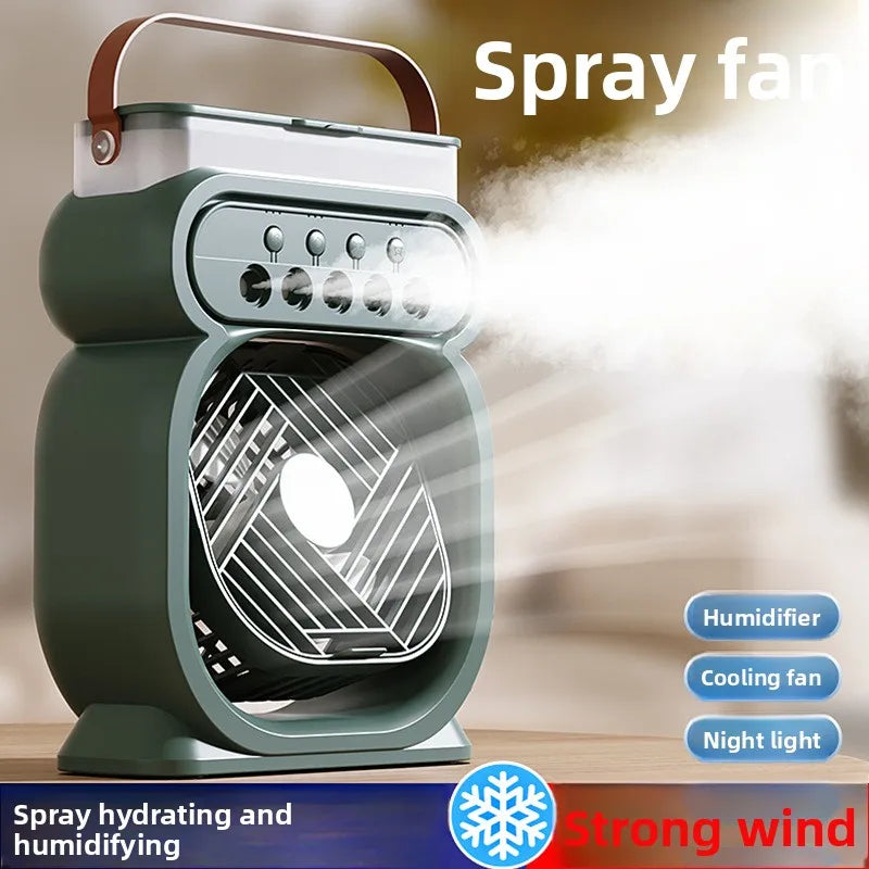 USB Spray Fan Desktop Night Light Humidifier Outdoor Office Water Replenishment and Spray Fan in One Fan all the year round Zpaxo