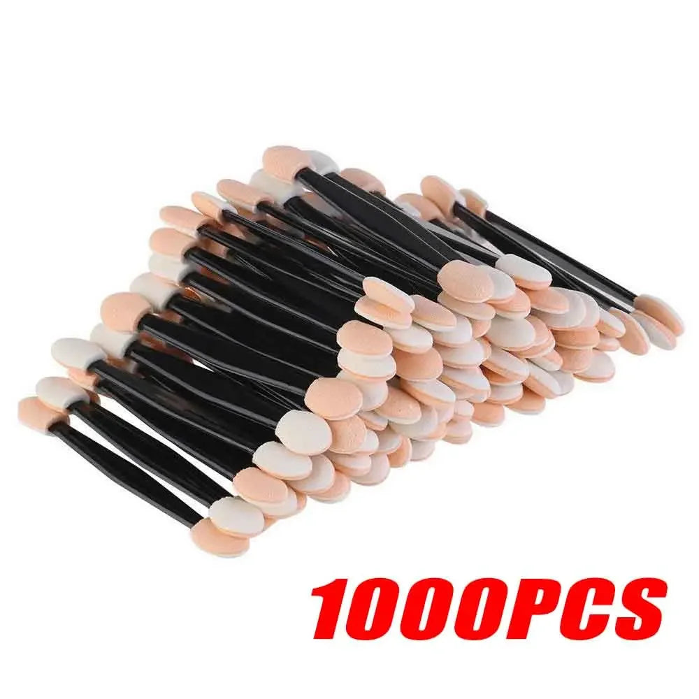 10/30/50/200/500/1000pcs Double Ended Sponge Nail Art Powder Brush Multifunctional Eyeshadow Brush Portable Makeup Manicure Tool Zpaxo 1000pcs