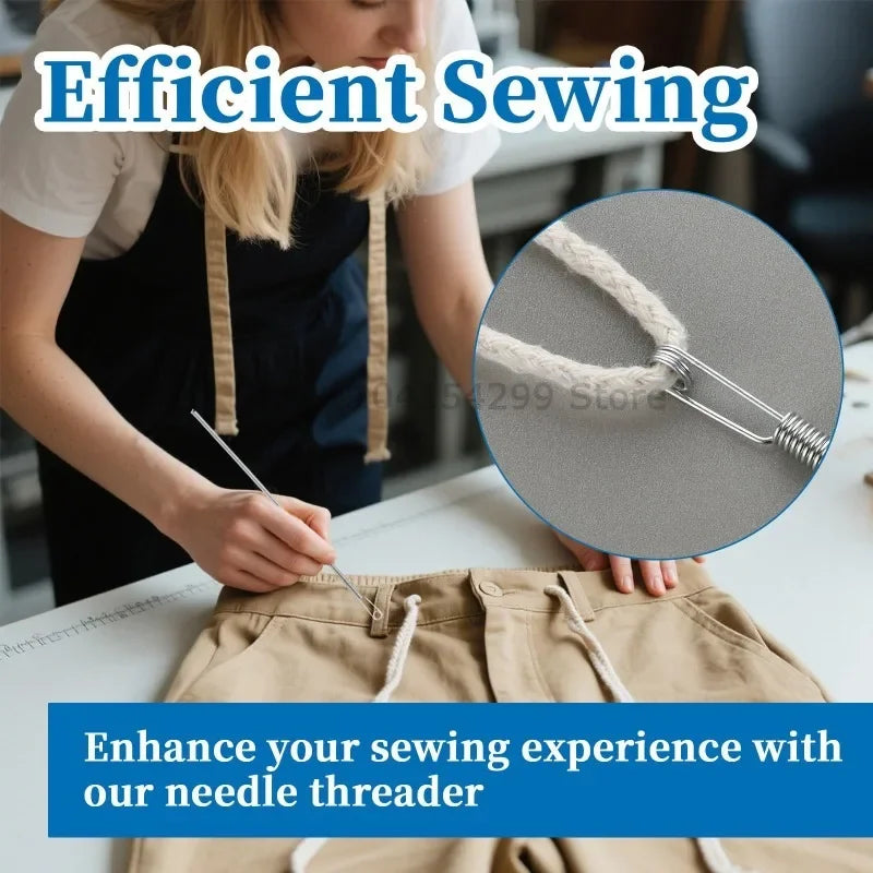 Rope Threading Tool Bendable Spring Drawstring Threader Clip Drawstring Thread Multi Functional DIY Sewing Accessories Zpaxo