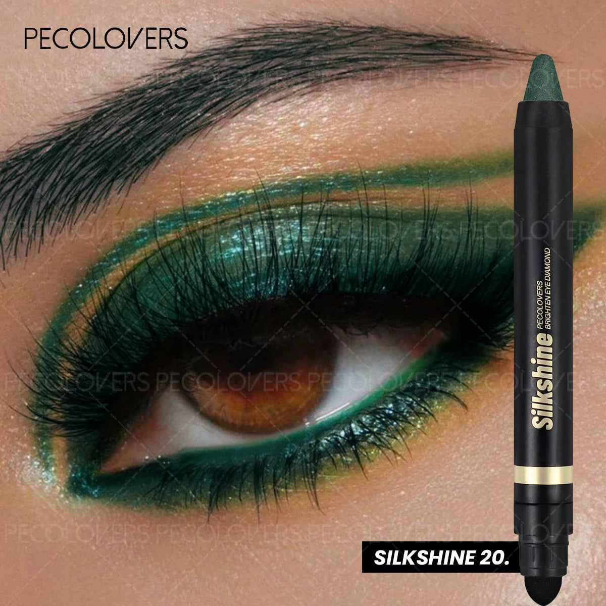 Smudge-proof Metallic Eyeshadow Stick Pearlescent Shimmer Quick Zpaxo 20
