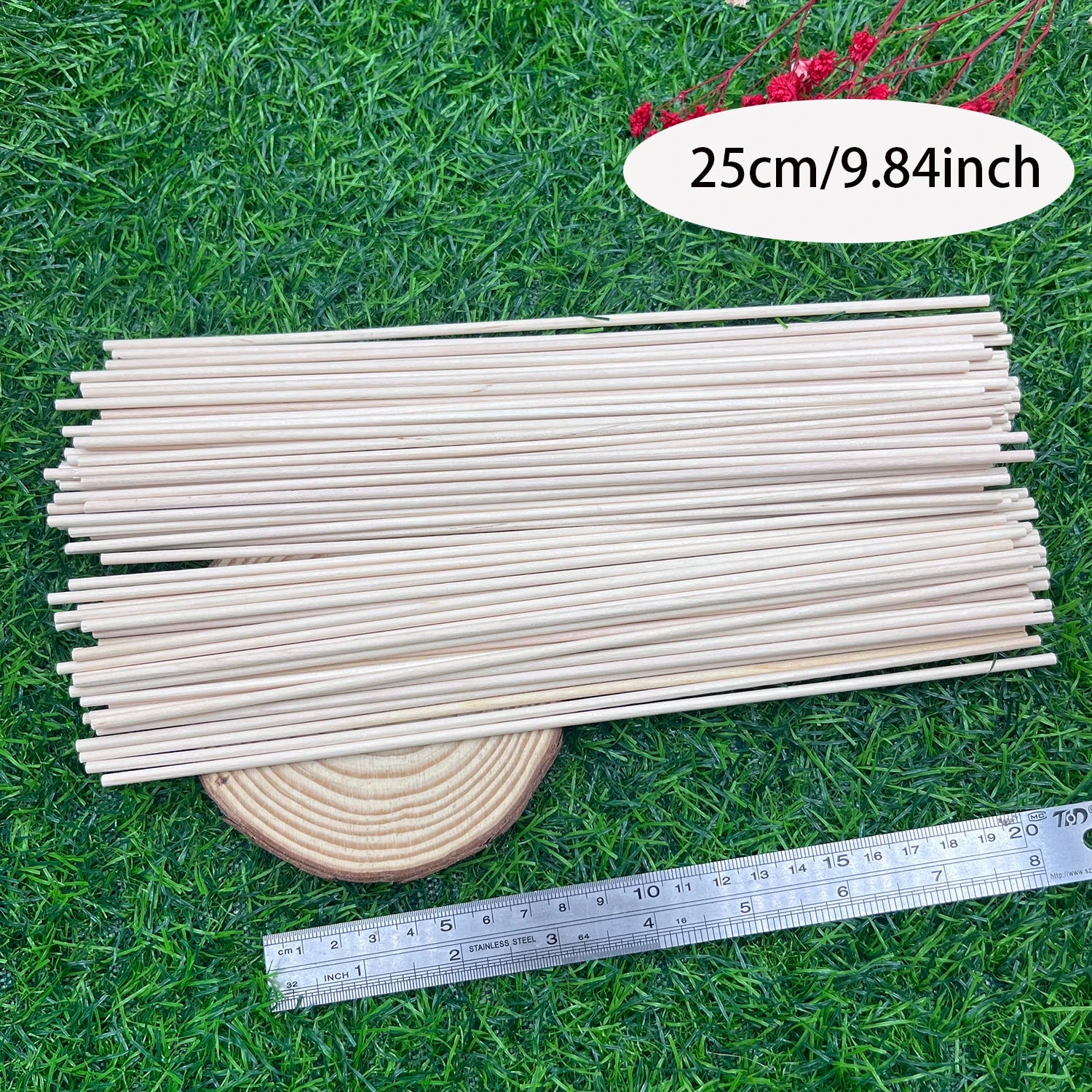 20-Pack Wooden Craft Sticks – Garden Stakes & DIY Crafting Wooden Craft Sticks Zpaxo 25cm 20pcs