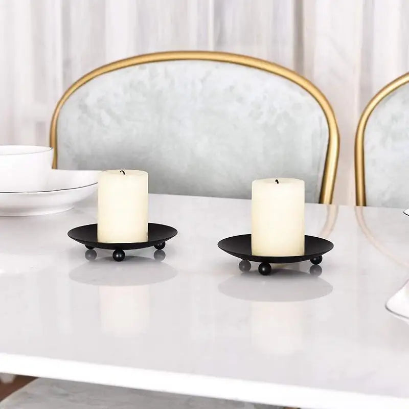 Iron Candle Holder Base Modern Geometric Metal Candle Rack for Minimalist Living Dining Room Decoration Zpaxo