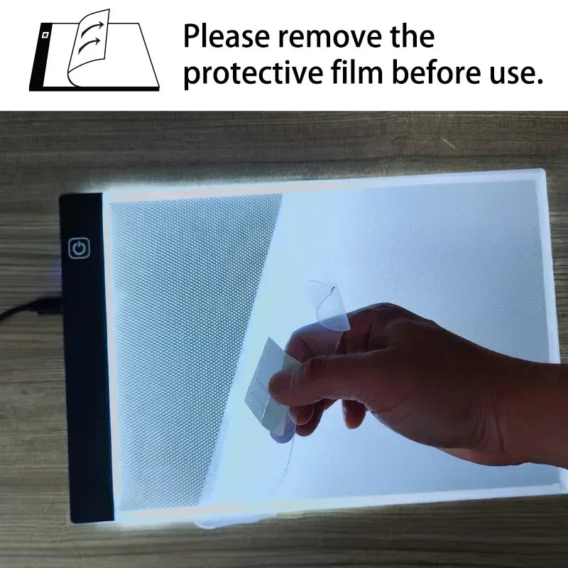 A4 A5 LED Copying Table Children Drawing Board Transparent Copying Table Adjustable Brightness Night Light Notebook Zpaxo