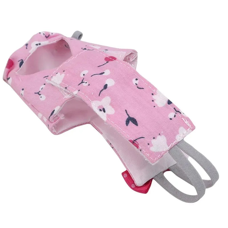 Washable Parrot Diaper Flight Suit Colorful Fruit Floral Print Bird