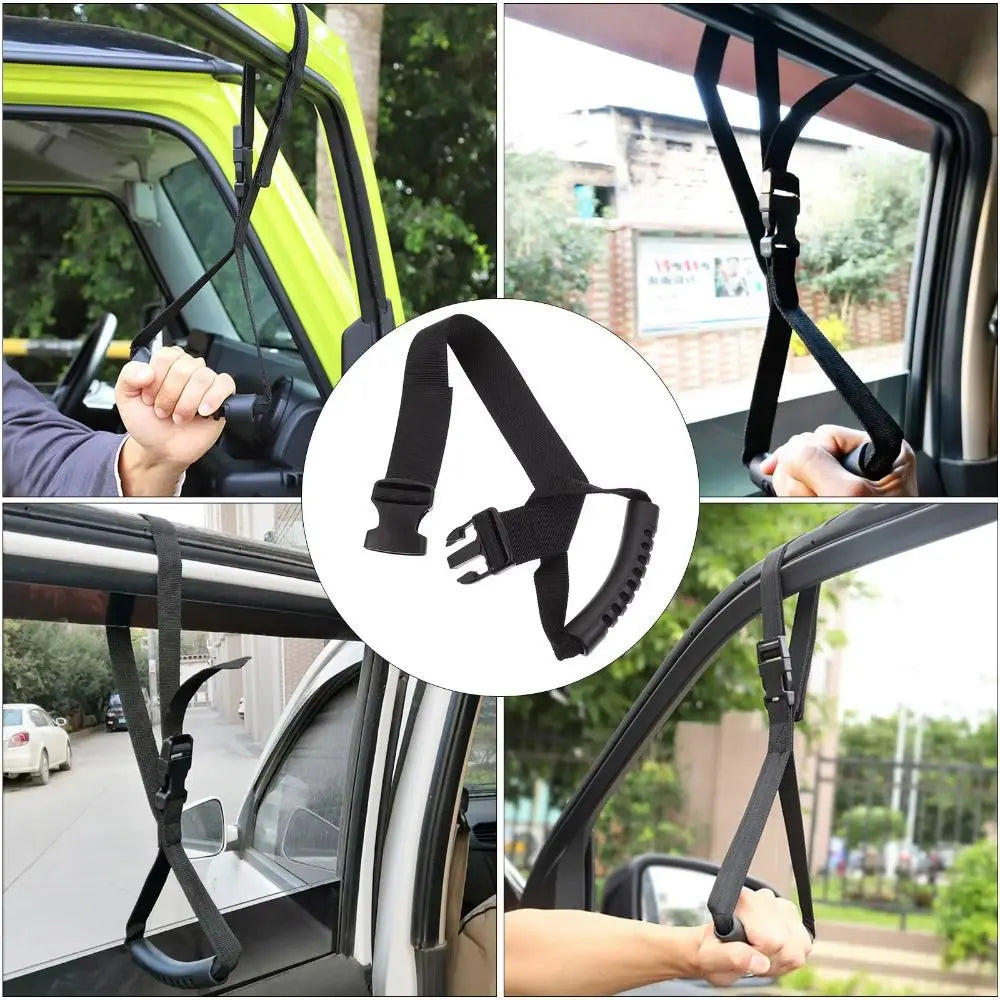 Adjustable Car Door Handle Assist Nylon Strap Non-slip Grip Safety Zpaxo