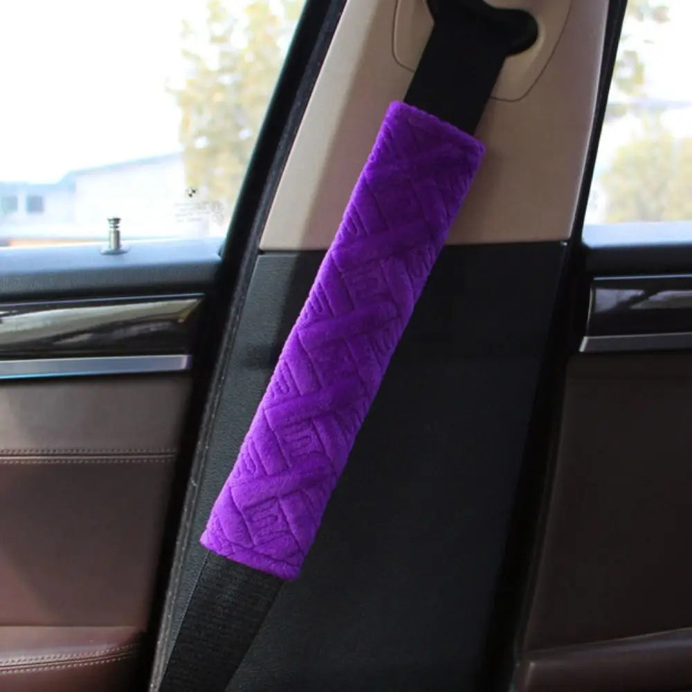 Comfortable Car Seat Belt Cover Adjustable Universal Shoulder Pad Zpaxo purple
