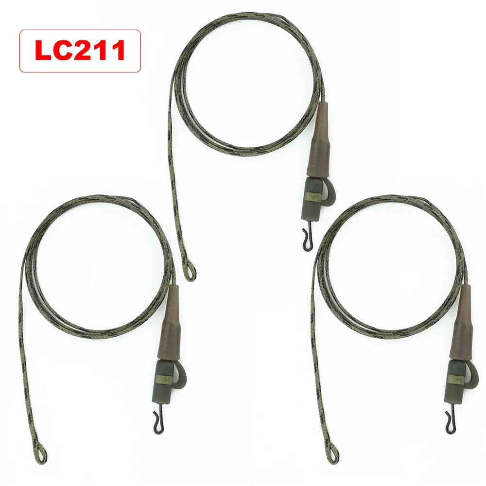 Carp Fishing Lead Core Helicopter Rigs 3-Pack – 45LB Braided Carp Fishing Rig Zpaxo LC211