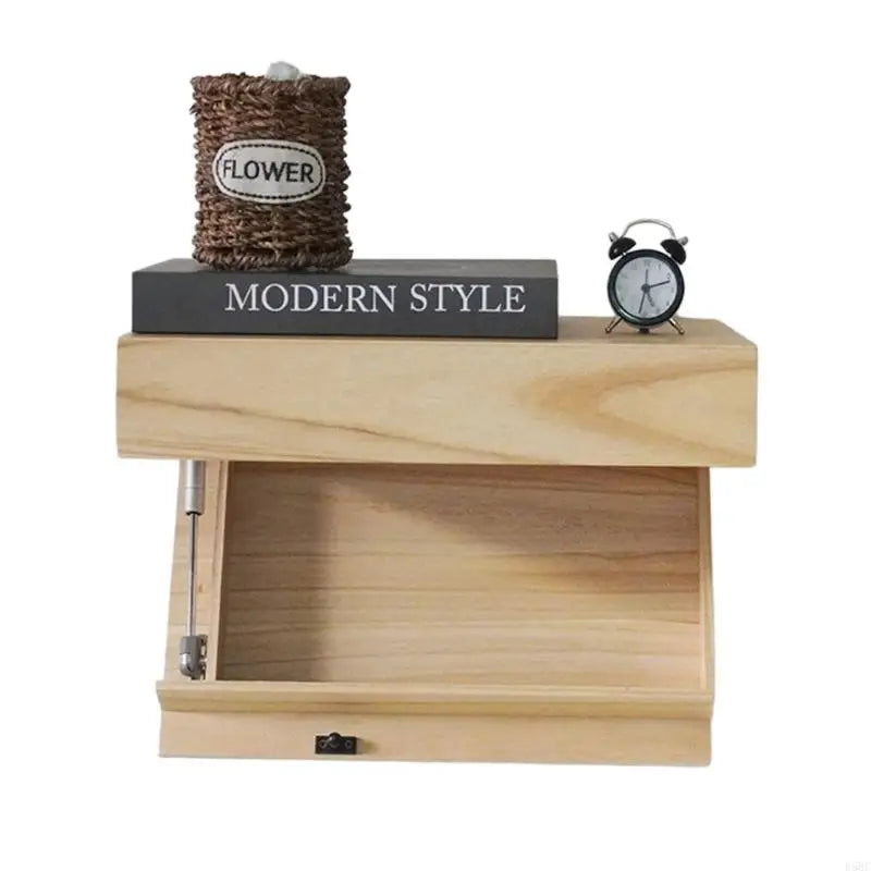 Wall Mounted Wooden Hanging Shelf Storage Rack Dorm Room Apartment