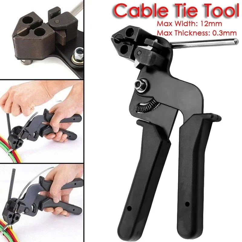 Cable Tie Tool Stainless Steel Fastening Gun Tensioner Cutter Cutting