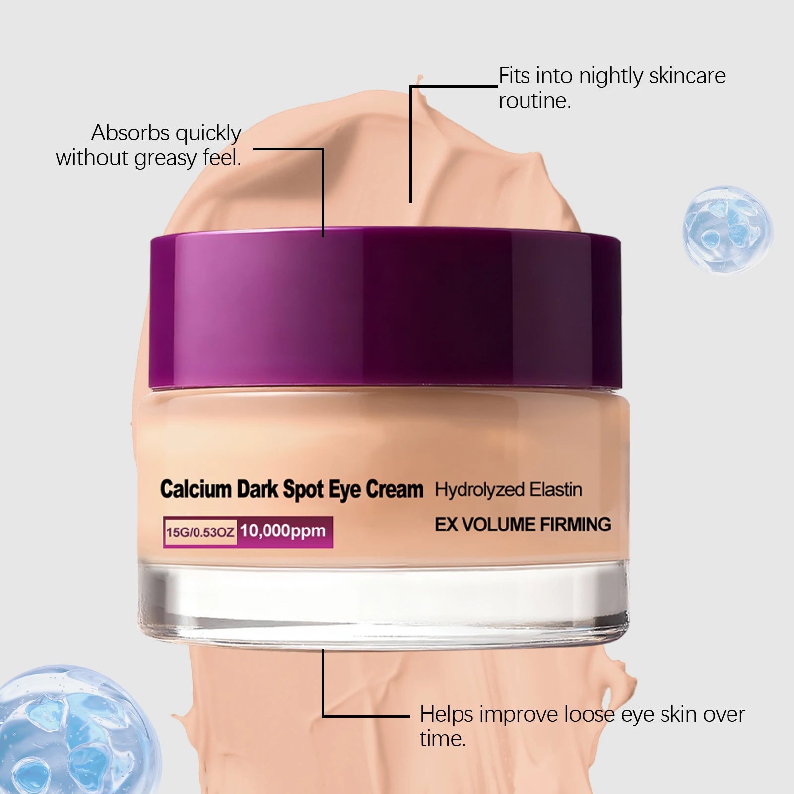 Hoygi Calcium Eye Cream – Dark Spots, Wrinkles & Puffiness Anti-Aging Eye Cream Zpaxo