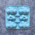 8-Cavity Cloud Shaped Silicone Candy Mould Chocolate Pudding Dessert Cake Baking Mould Kitchen Tool Candle Soap Making Zpaxo Blue