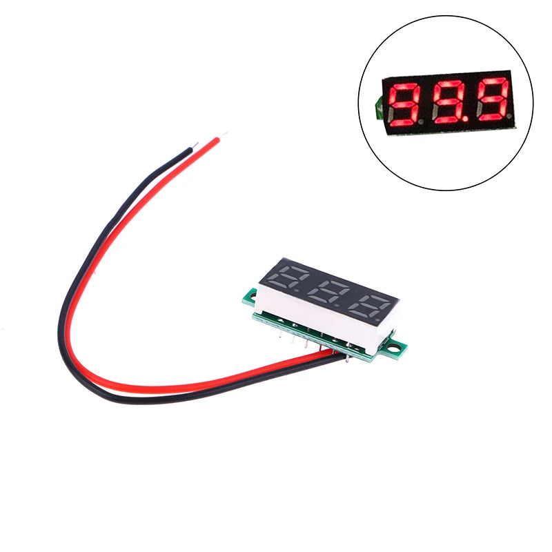 DC4 5V-30V Waterproof Digital Voltmeter Car Boat Motorcycle LED