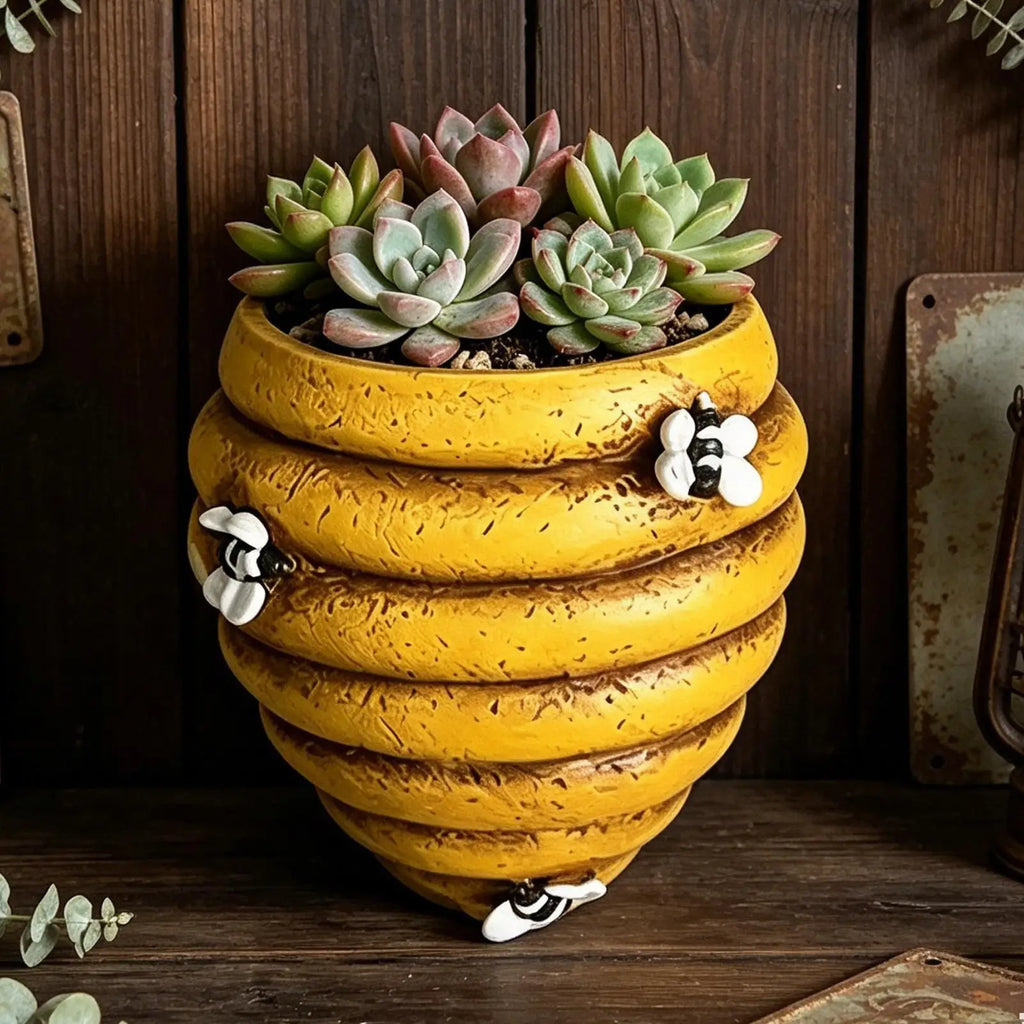 Wall Planter Beehive Geometric Design Vase Mounted Plant Holder
