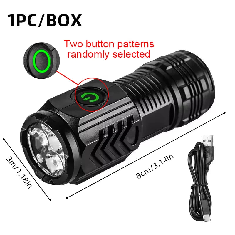 ESMARTER Mini Tactical LED Flashlight – 450 Lumen Rechargeable Tactical Flashlight Zpaxo
