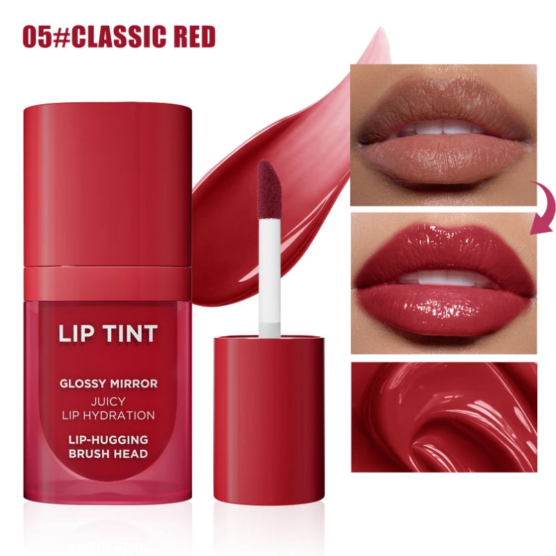 High Pigment Lip Gloss – Hydrating Plumping Glaze Lipstick Lip Gloss Zpaxo 05 CLASS RED