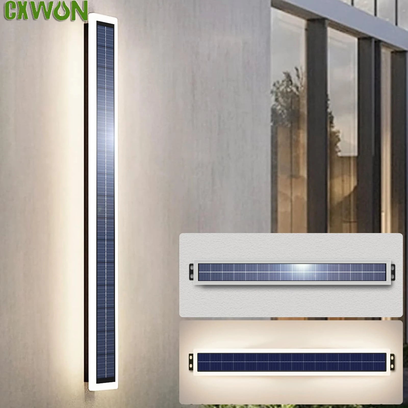 Solar Led Wall Lights Outdoor Waterproof Simple Line Light Scenic Zpaxo