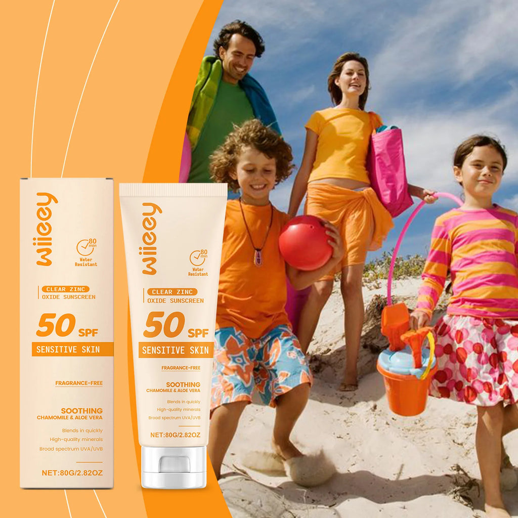 Wiieey SPF 50+ Kids Mild Sunscreen Cream – UVA/UVB Protection Kids Sunscreen Cream Zpaxo