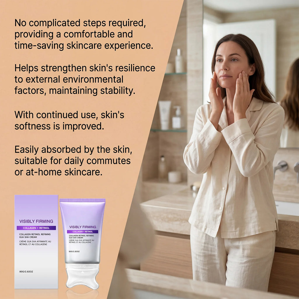 Retinol Collagen Gua Sha Lifting Face Cream 80g – Firms & Contours Lifting Face Cream Zpaxo