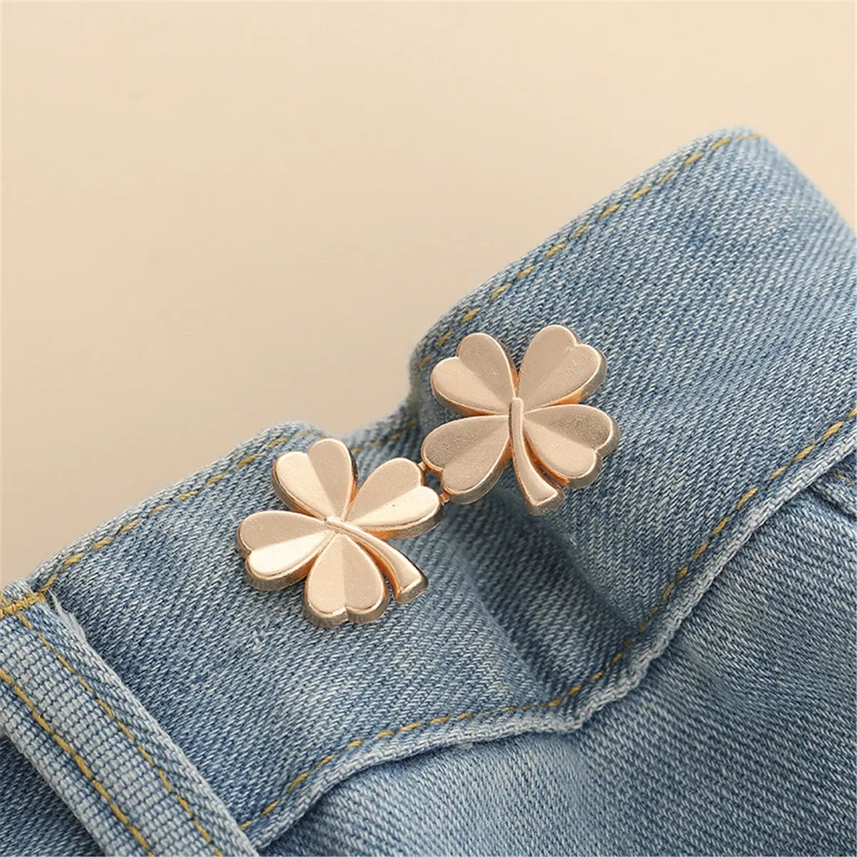 1 Pair Jeans Button Adjustable Clips for Pant Skirts Waist Tightener Buckle Snap Button Adjuster Pants Pin Retractable Button Zpaxo A