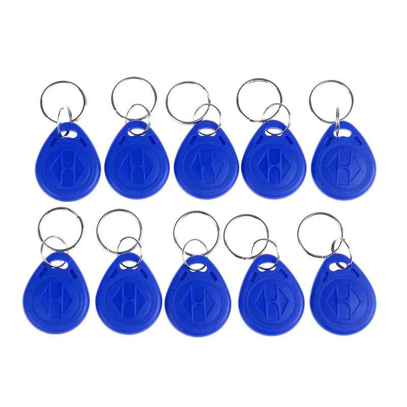 ▶10Pcs 64 Bits TK4100 RFID Key Chain Keychains 125KHZ RFID Proximity ID Card Token Tags Key Fobs NFC Zpaxo 10pcs