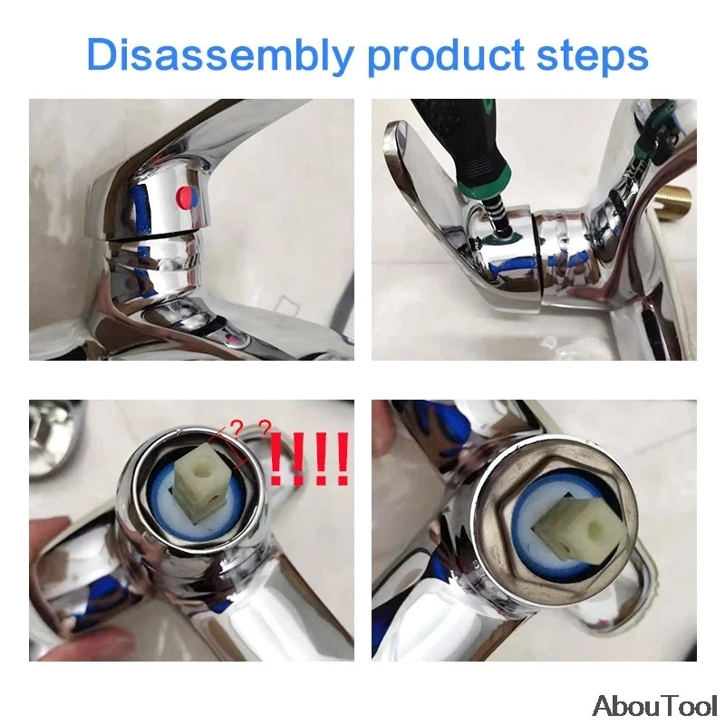 Faucet Handle Replacement Stainless Steel Bathroom Cold Basin Shower Zpaxo