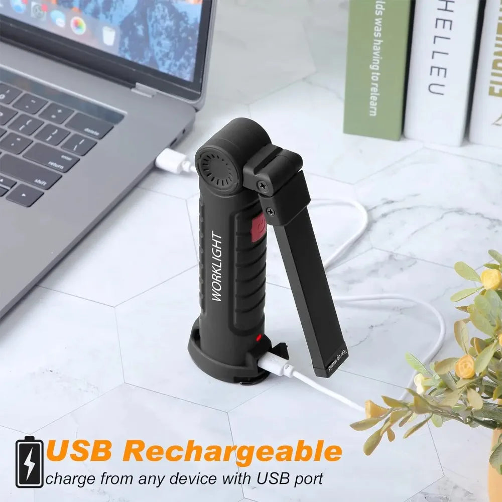 KDULIT COB LED Work Light – Magnetic Base & USB Rechargeable
