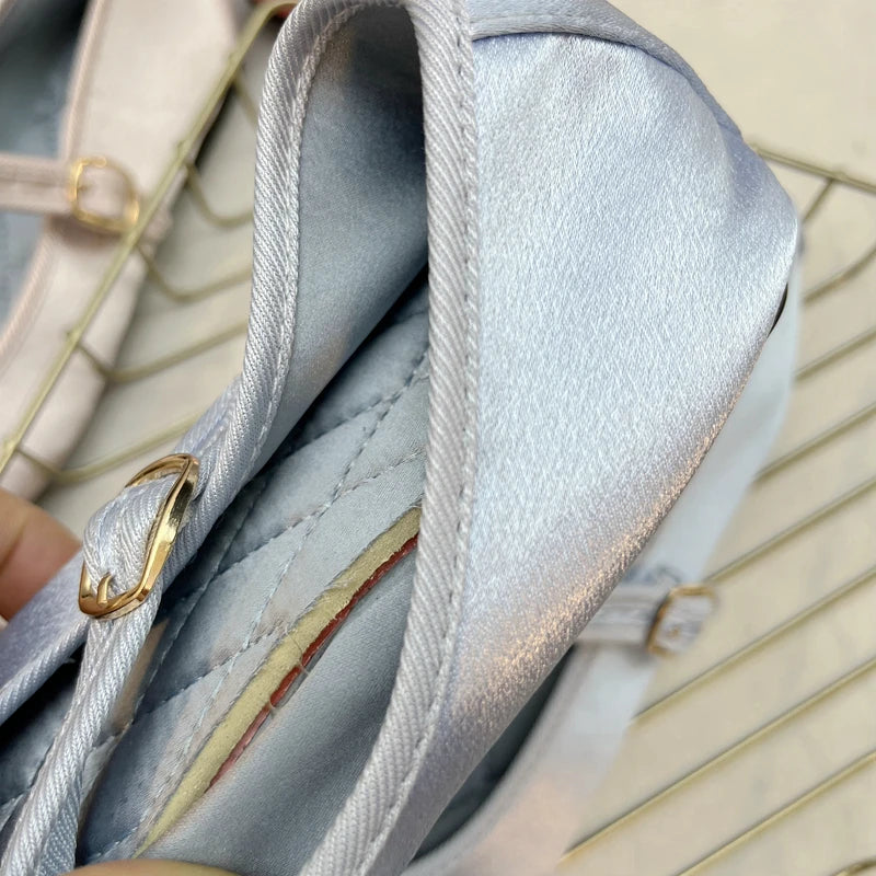 Flats Shoes for Women 2023 New Autumn Summer Korea Fashion Mary Jane Shoes Round Toe Women's Shoes Velvet Silk Flats Women Shoes Zpaxo