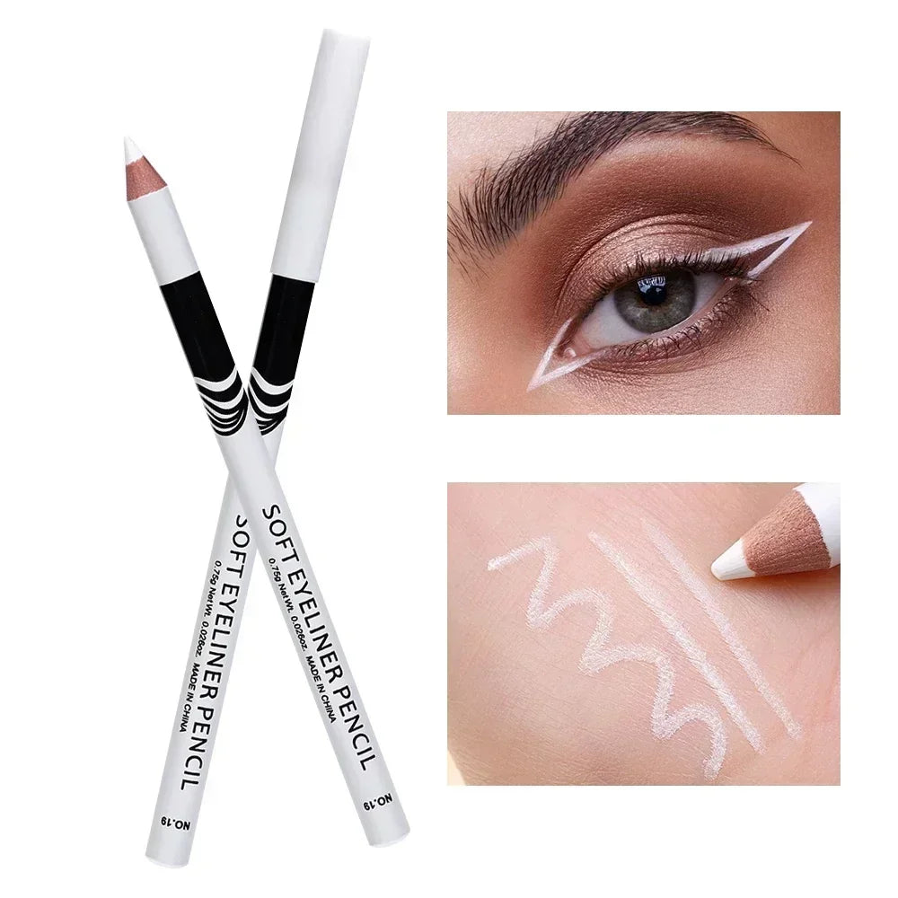 White Eyeliner Makeup Lasting Smooth Matte Pencileasy Wear Eyes
