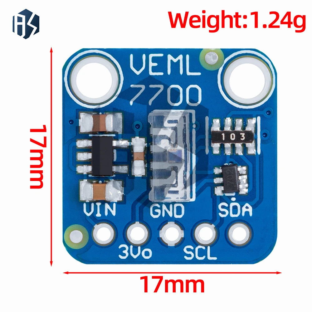 VEML7700 Ambient Light Sensor Module 120k Lux Light measuring Sensor Board 3.3V 5V I2C IIC Interface for Arduino Raspberry Pi Zpaxo