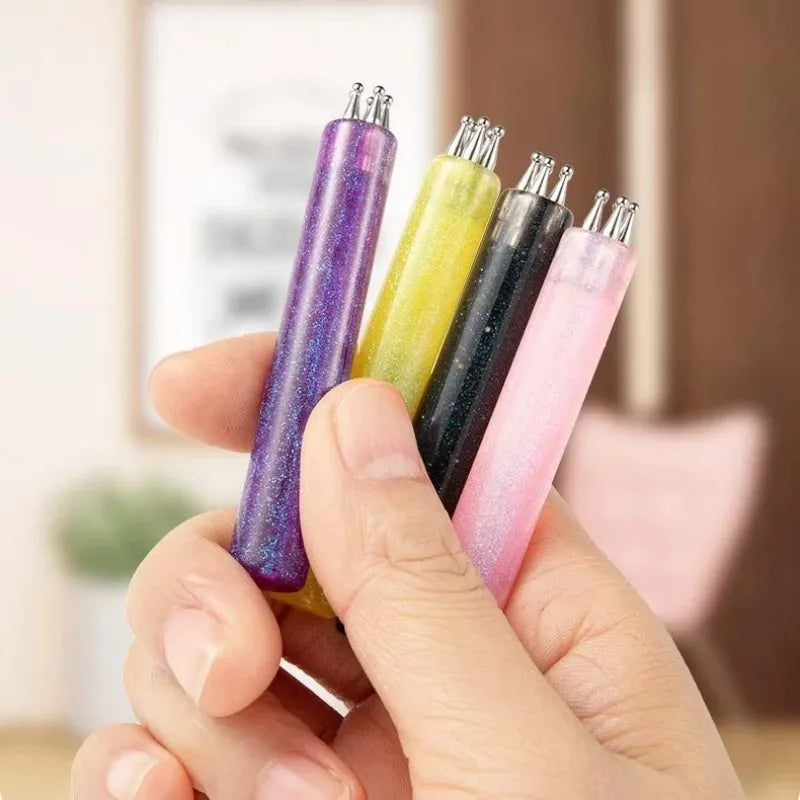 5 Petal Flower Nail Dotting Pen One Stroke Design Tool Acrylic Handle