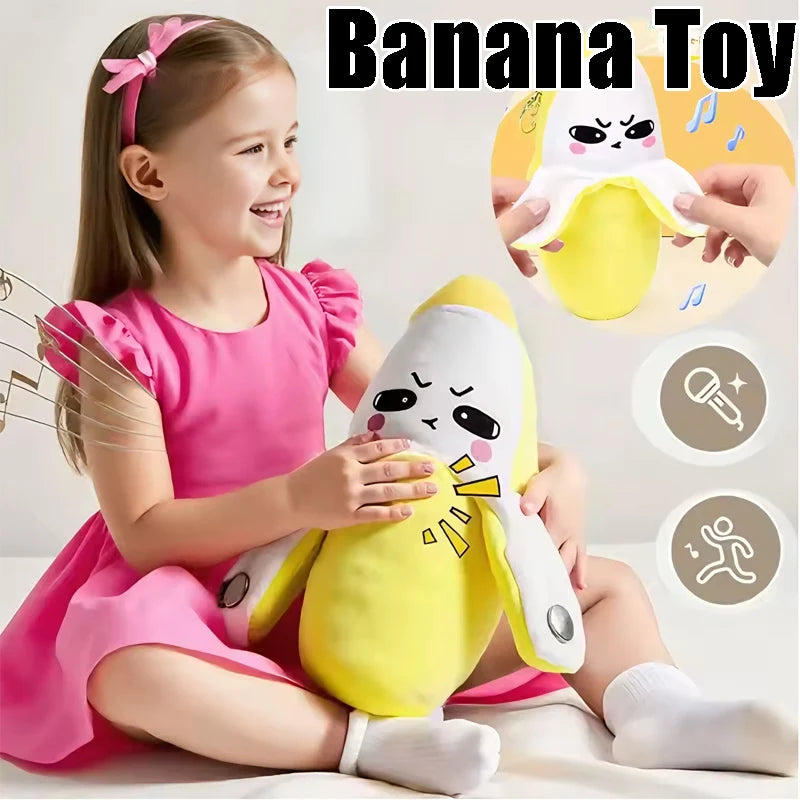 Banana Sensor Rhythm Plush Keychain Musical Portable Creative Fruit