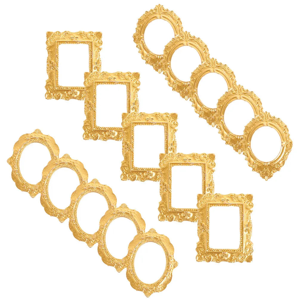 Cream Shell Resin Miniature Picture Frames Vintage Small Decorative Zpaxo