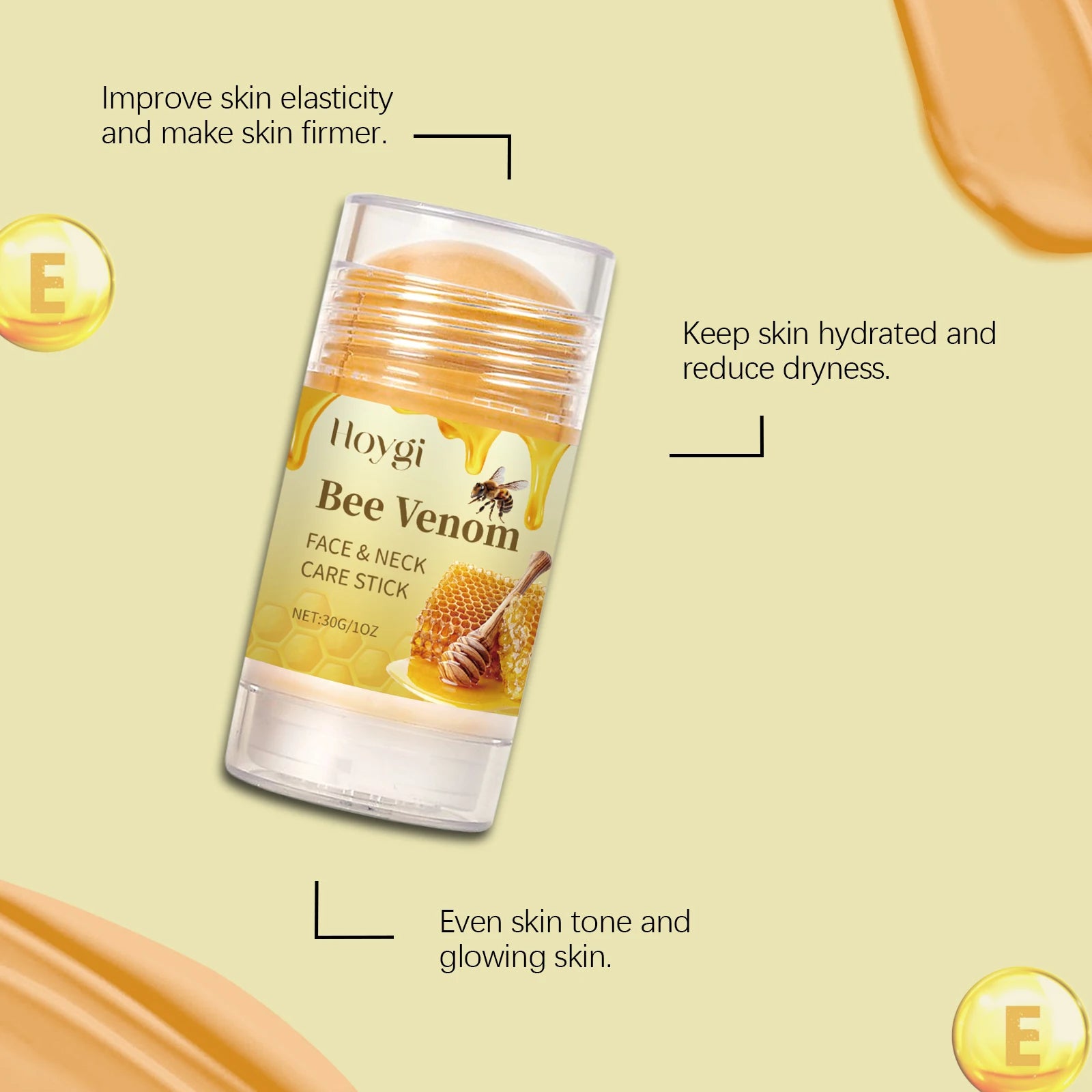 Hoygi Bee Venom Firming Serum Stick Anti Wrinkle Cream Lifts Tightens the Skin Solving Wrinkles Fine Lines Natural Serum Zpaxo