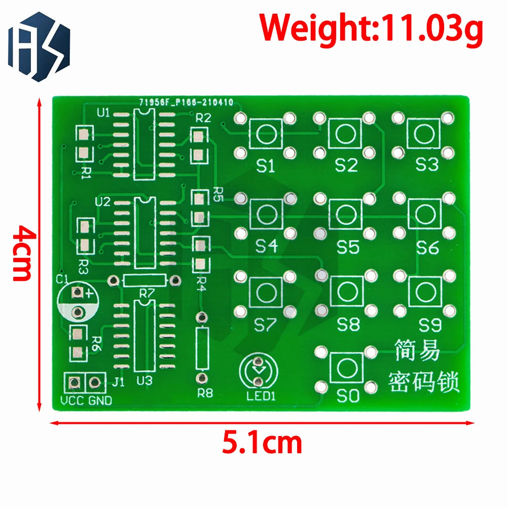 DIY Multifunctional Electronic Password Lock Kit, Electronic Experiment Learning Module for Students Zpaxo