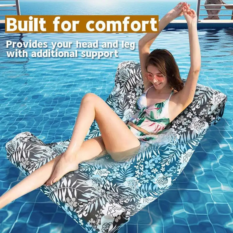 Inflatable Water Hammock Garden Lounges Swimming Adults Pool Floats Zpaxo